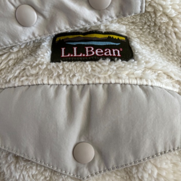 LL Bean Womens Super Soft Cream Fleece Quarter Zip with Pockets, Size M - Picture 3 of 5
